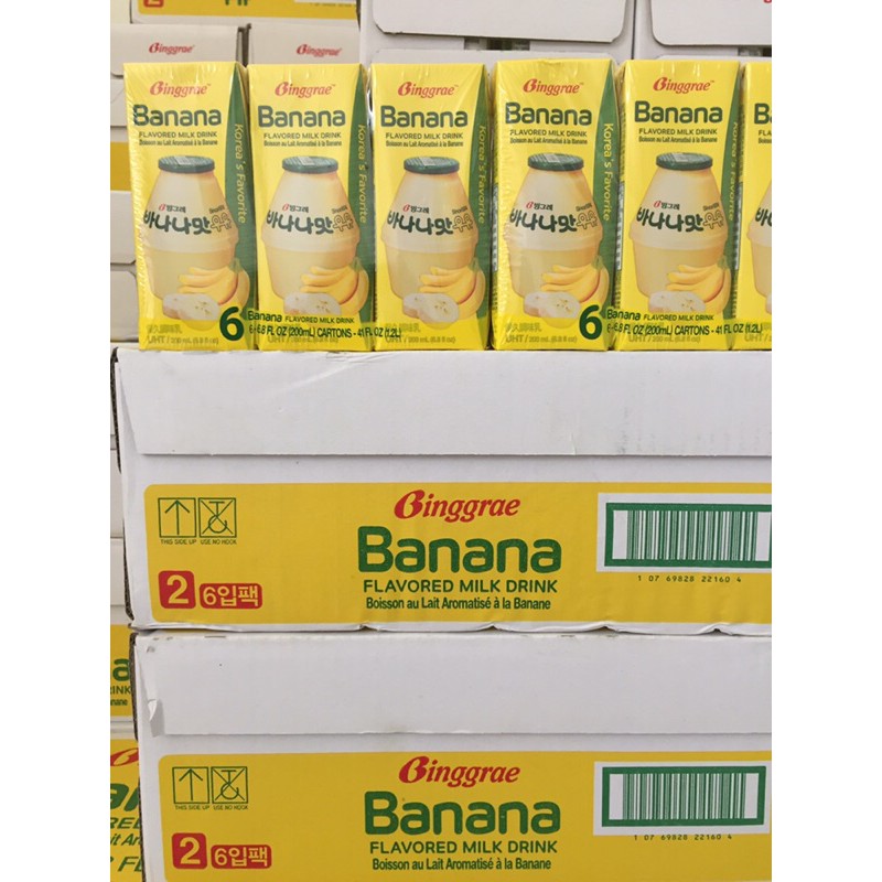 Sữa chuối binggrae Hàn Quốc (1 lốc 6 hộp x 200ml) | BigBuy360 - bigbuy360.vn