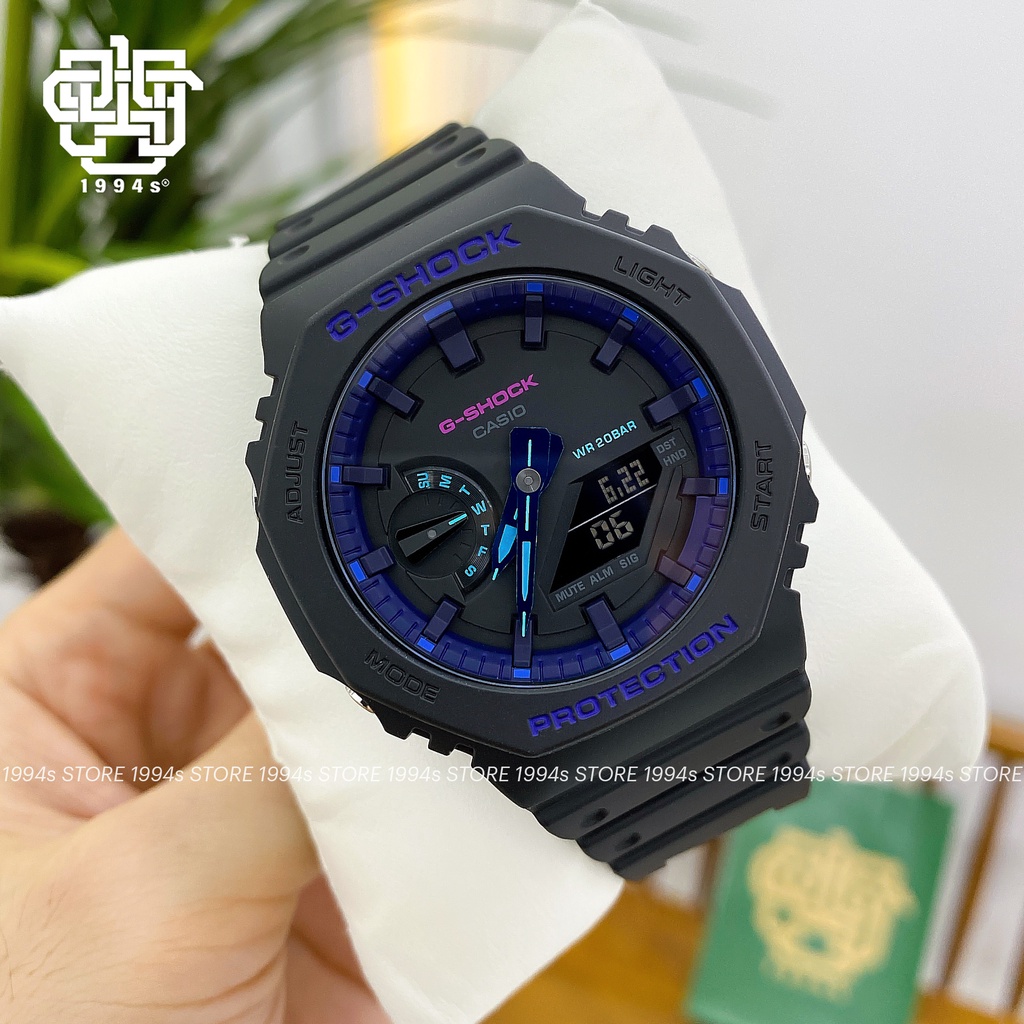 Đồng hồ nam Casio G-Shock GA-2100VB-1A chống va đập, chống nước 200m, hàng chính hãng
