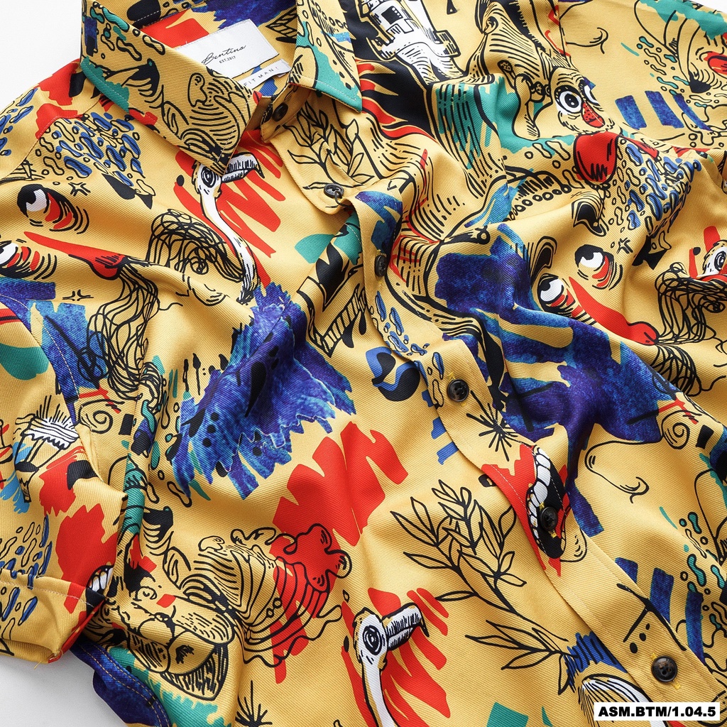 Áo Sơ Mi Cộc Tay Nam Họa Tiết Vải Cotton Dệt Sớ Chéo - BENTINO | BigBuy360 - bigbuy360.vn