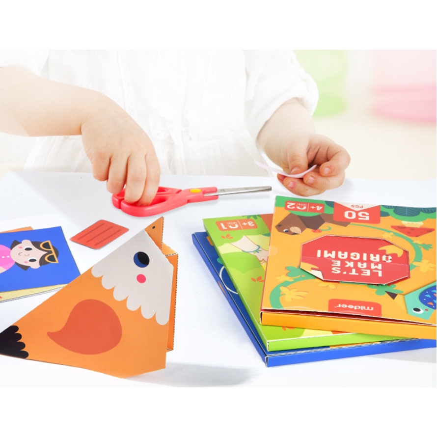 Bộ trò chơi Khéo Tay Hay Làm - Cắt giấy, Origami, Dán Hình Mideer