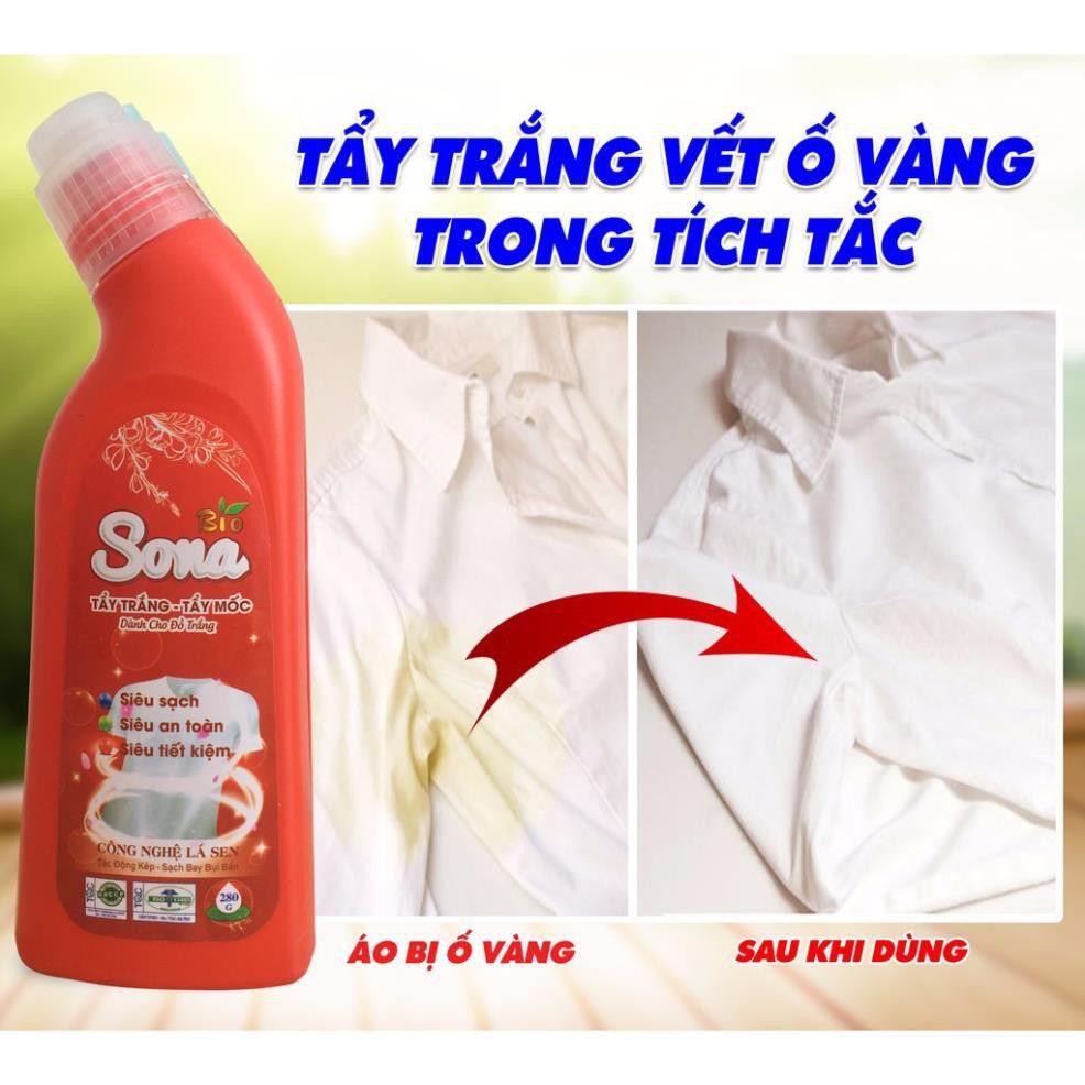 Tẩy Trắng - Tẩy Mốc Đồ Trắng SoNa/Hygiene/Rocket Nhật 600ml/280ml/250ml