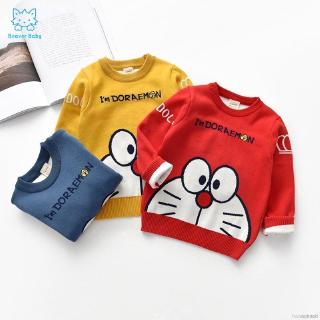Kids Sweater Baby Cartoon Print Knitted Casual Outerwear Clothes