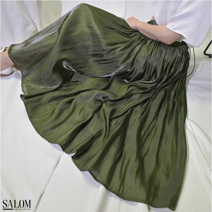 Chân váy Organza Xanh rêu đậm | BigBuy360 - bigbuy360.vn