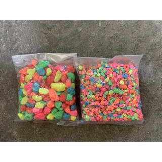 Sỏi 7 màu trắng trí hồ cá, chậu cây tiểu cảnh - túi 500gram