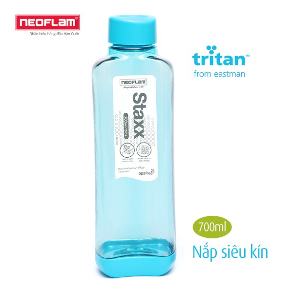 [Hàng chính hãng] Chai đựng nước bằng nhựa Tritan - StaxxM 700ml - Neoflam Hàn Quốc