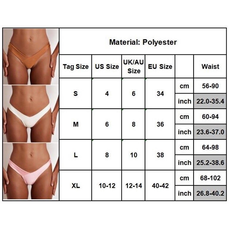 Women Brazilian Cheeky Bottom Thong V Swimsuit Bikini Beach Summer Plain | BigBuy360 - bigbuy360.vn