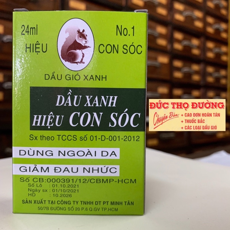 Dầu gió xanh hiệu con sóc 24ml