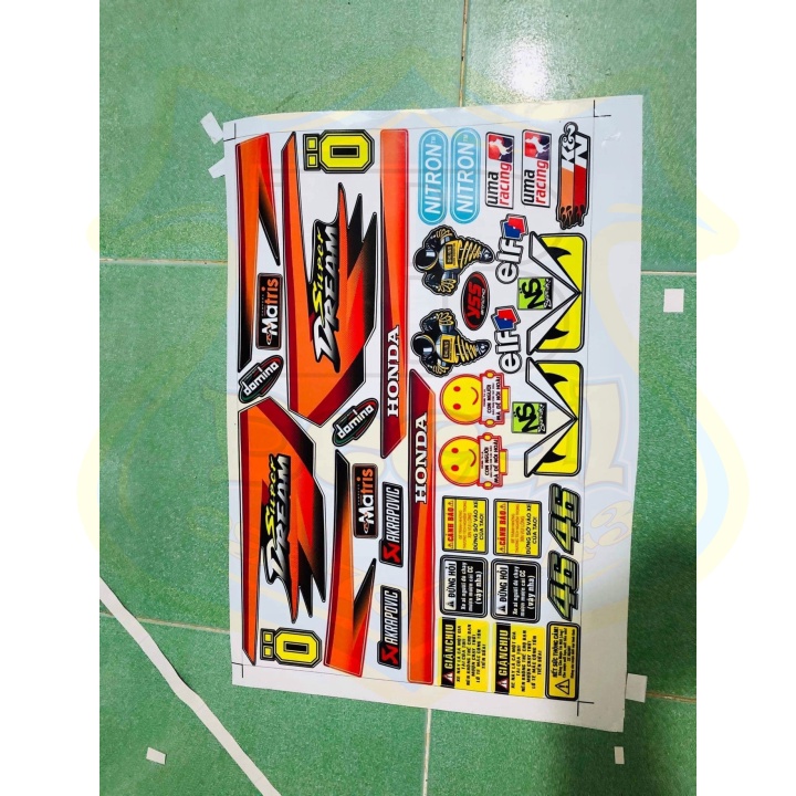 ( Quí khách vui lòng mang ra tiệm cho thợ dán ) Tem DREAM HỒNG CAM