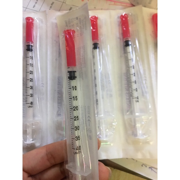 Bơm kim tiêm tiểu đường insulin Promisemed 1mL U-40 ( đầu kim bé 0,3x8mm)