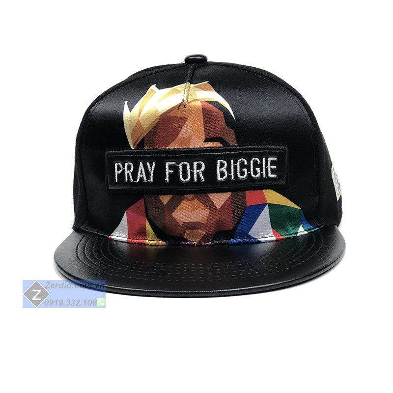 Mũ Nam Snapback PRAY FOR BIGGE mã SN67 màu đen phong cách hiphop cá tính