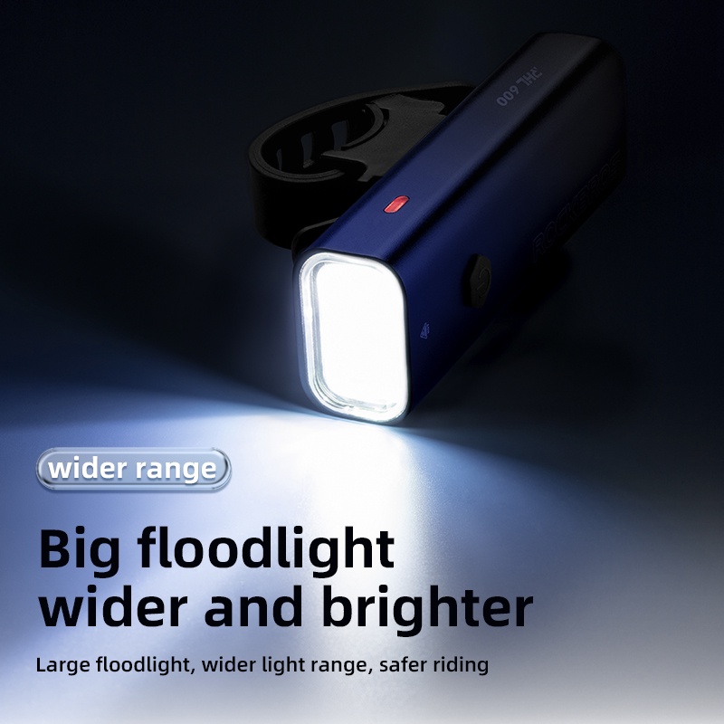 Fulfilled by Shopee Rockbros Đèn Pha Xe Đạp 600 Lumen IPX6 Chống Thấm Nước 5 Mẫu Điều Khiển Nhiệt Độ Thông Minh
