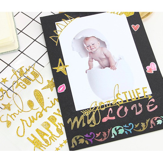 STICKER CHỮ DÁN TRANG TRÍ SCRAPBOOK, ALBUM, PLANNER ĐA DỤNG