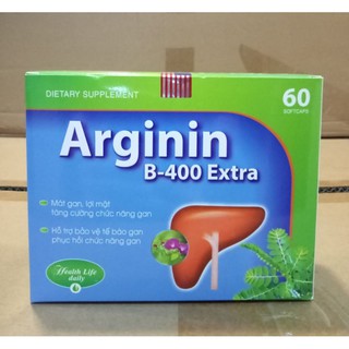 Arginin B 400 Extra Mát gan lợi mật, tăng cường chức năng gan hiệu quả hộp 60 viên