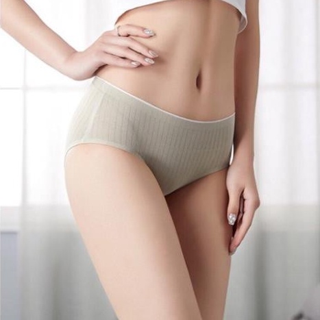 Quần Lót Cotton Gân Tăm Không Đường May Kháng Khuẩn KIMCHIBIKINI QL019