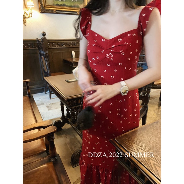 Đầm Hoa Dáng Ôm Xẻ Tà Thời Trang Pháp Quý Phái Dành Cho Nữ