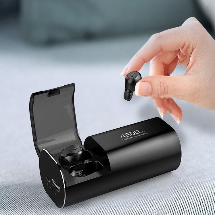 Tai nghe bluetooth nhét tai không dây S11 bản 5.0 cảm ứng tích hợp sạc dự phòng 4800mah kháng nước chống ồn CVC 8.0
