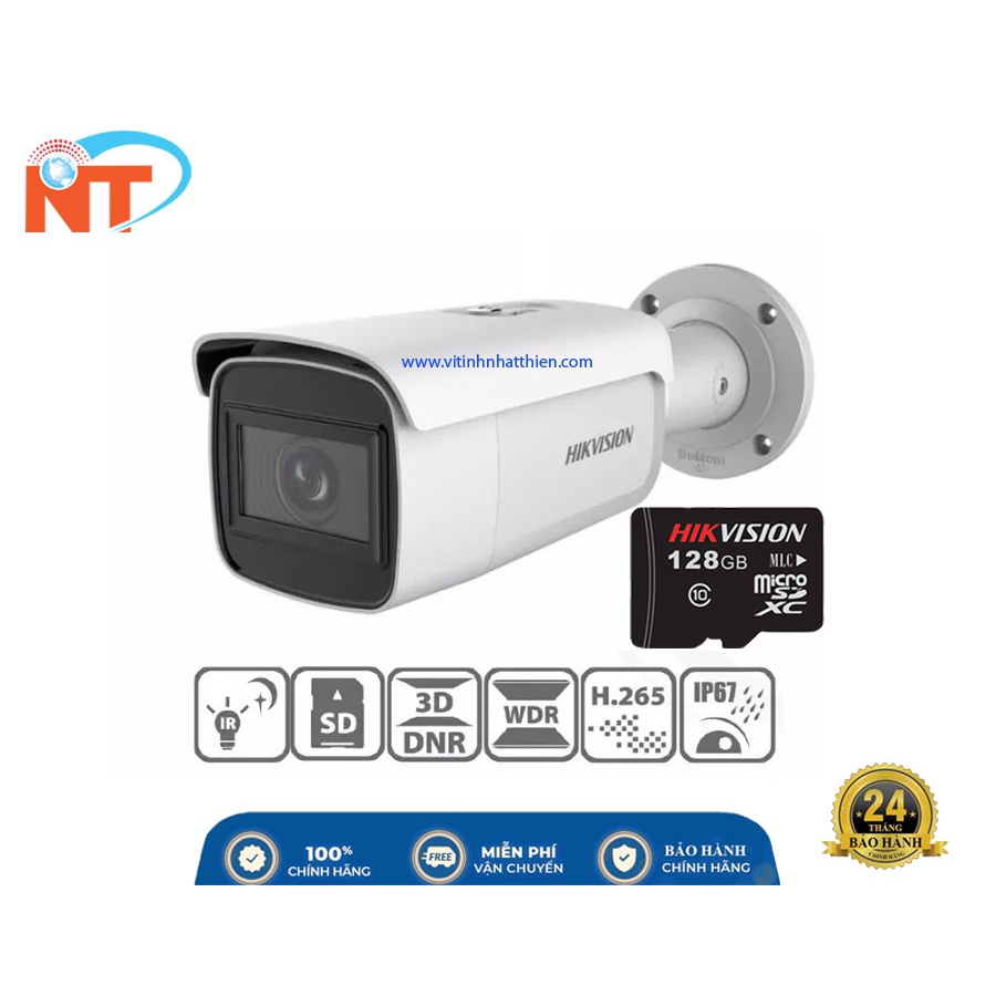 CAMERA IP HỒNG NGOẠI HIKVISION DS2CD2623G1IZS 2.0 MEGAPIXEL, hỗ trợ thẻ nhớ và POE