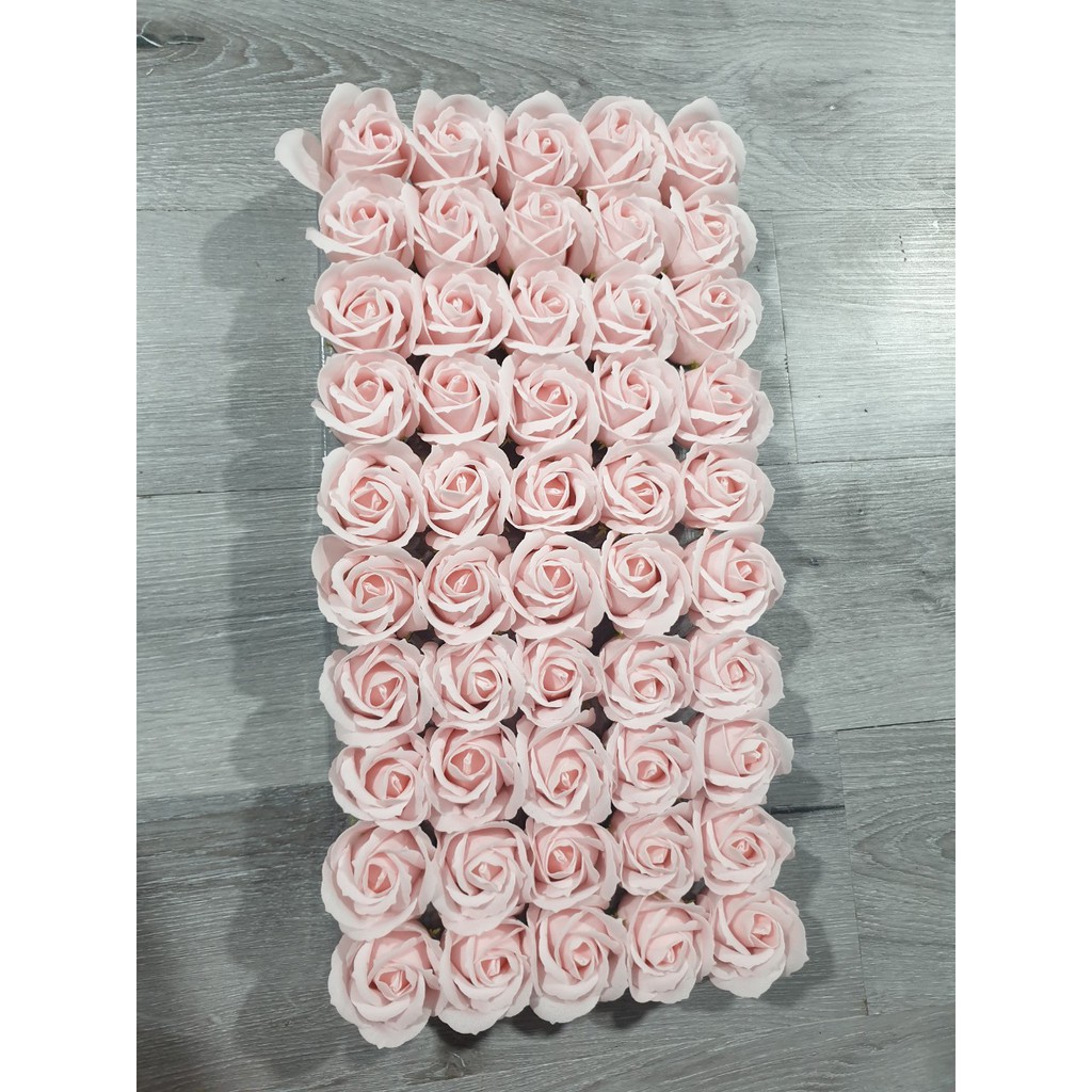 Hộp hoa hồng sáp 50 bông tone hồng
