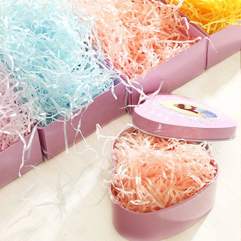 Giấy vụn nhiều màu sắc dùng để trang trí hộp quà 20g