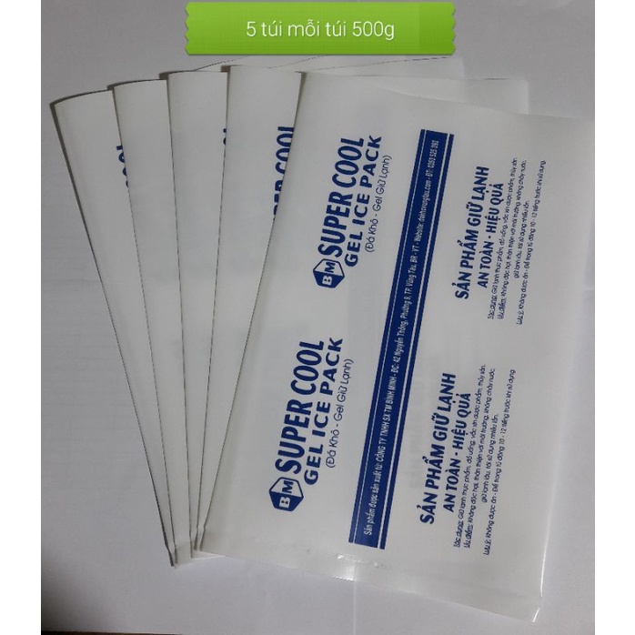 Túi gel giữ lạnh 500g combo 5 túi