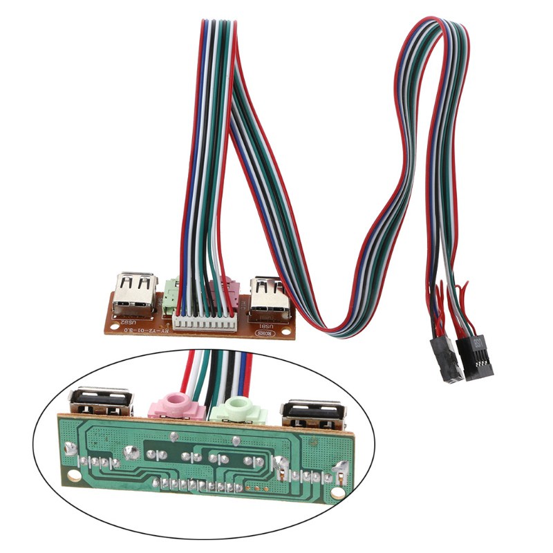 Bảng Mạch Âm Thanh 2 Cổng Usb 2.0 Cho Máy Tính