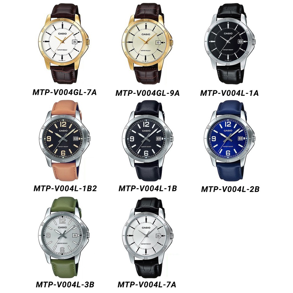 Đồng hồ nam dây da chính hãng Casio Anh Khuê MTP-V004