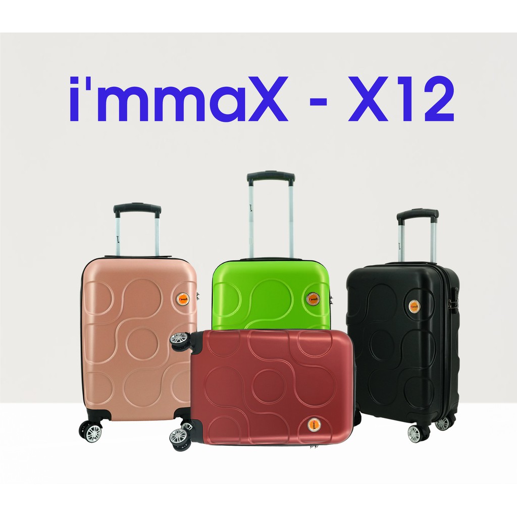 Vali nhựa kéo immax X12 size 20inch xách tay lên máy bay