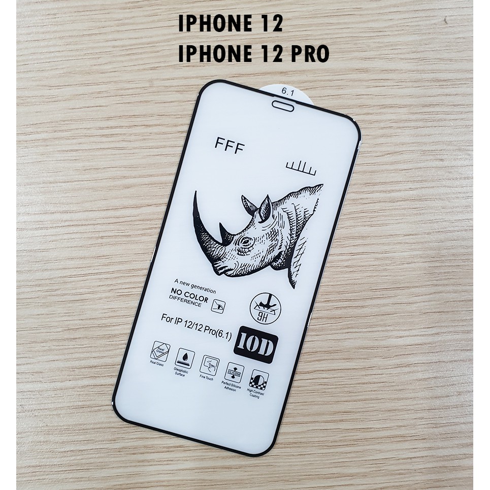 Dán cường lực phủ màn hình 10D tê giác iPhone 12 Mini/ 12/ 12 Pro/ 12 Pro Max