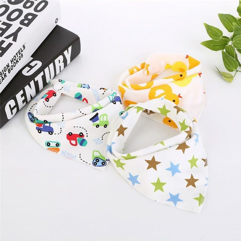 Sét 10 chiếc yếm cotton 2 cúc bấm