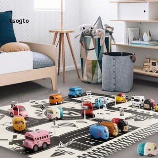 Thảm / đồ chơi hình biển báo giao thông Tsogto thú vị cho bé kích thước 83X59Cm