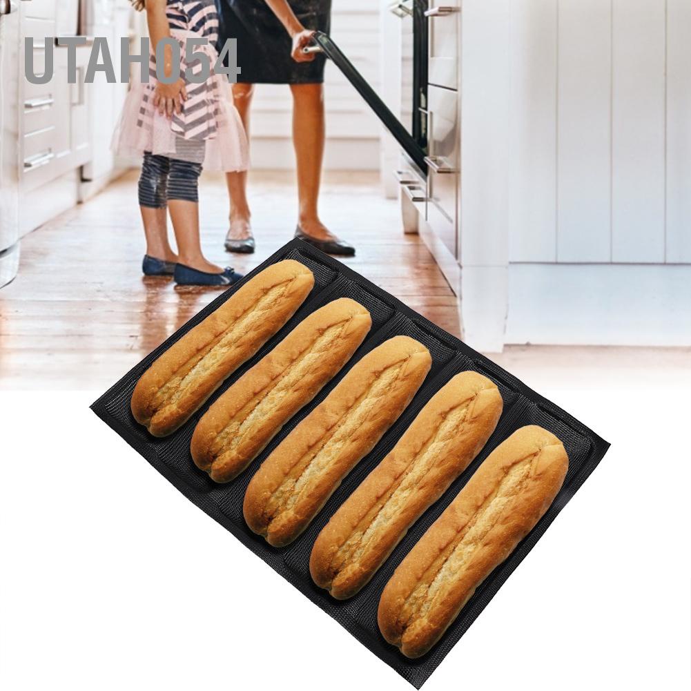 Utah054 Khay nướng bánh mì tự làm bằng silicon thoáng khí Khuôn chảo kiểu Pháp để sử dụng tại nhà