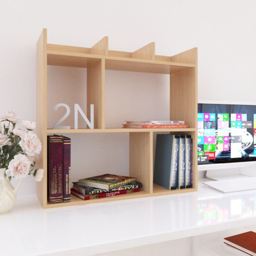 Kệ sách để bàn LUNA vân gỗ side L