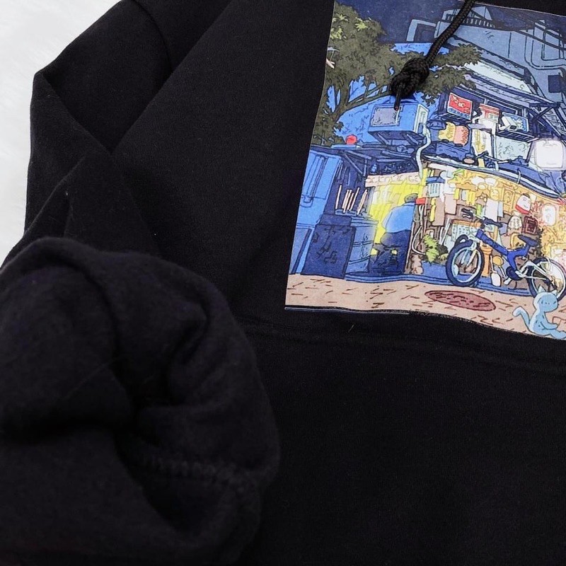 Áo Hoodie Nỉ Lót Bông PHỐ MÈO Unisex