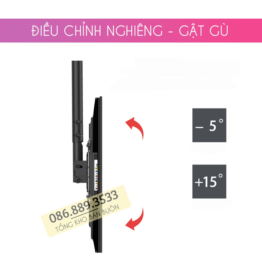 Giá Treo Tivi Thả Trần NB T560 32 - 40 - 43 - 50 - 60 - 65 Inch - Lắp Đặt Mọi Địa Hình