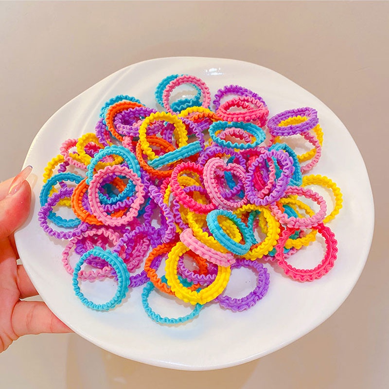 Dây Buộc Tóc Cao Su Nhiều Màu Xinh Xắn Cho Bé Gái