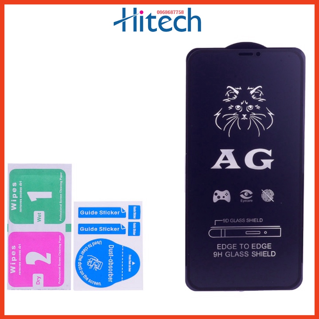 Kính cường lực Nhám Chống Vân Tay AG Siêu phẩm chống bám, chống bẩn, chống bụi tuyệt đối - tặng kèm giấy lau