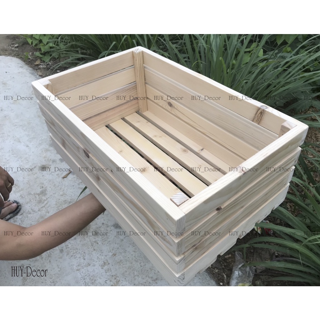 Két gỗ pallet/Thùng gỗ pallet 14x23x33 cm