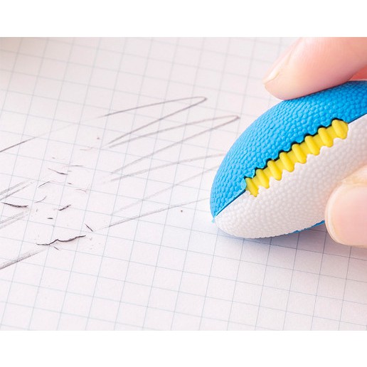 Tẩy bút chì hình quả bóng bầu dục có thể tháo rời siêu đáng yêu sáng tạo cho các bé E411