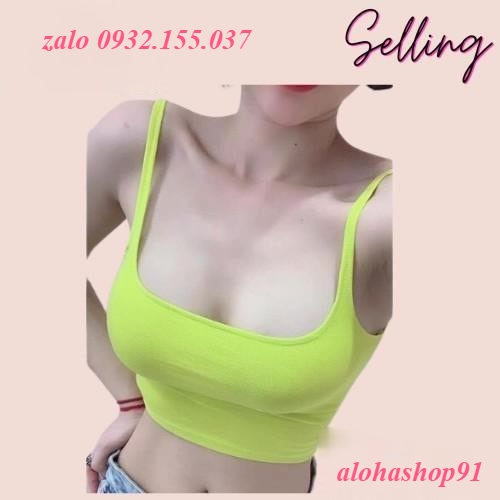 Áo 2 dây Nữ mảnh dáng croptop chất thun Borip Thoáng mát, Form Slim Fit alohashop91
