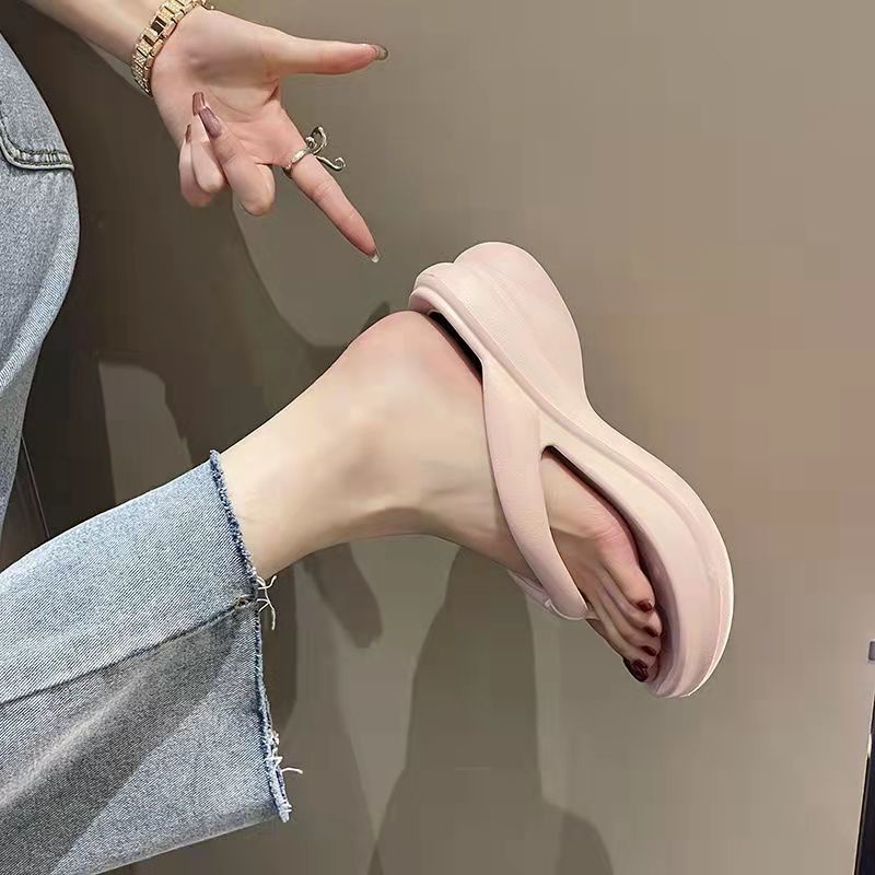 2023 Cho Nữ Dép Xỏ Ngón Eva Đế Dày Tăng Chiều Cao Chống Trượt Thời Trang Dép Tông