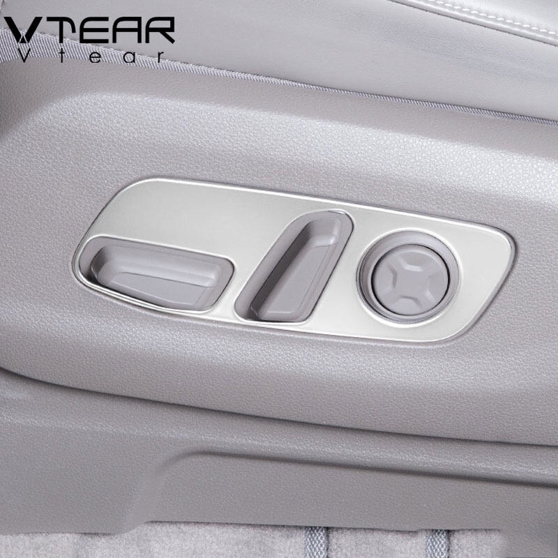 Bộ 2 Khung Viền Nút Điều Chỉnh Ghế Ngồi Xe Hơi Kia Carnival KA4 2024 2023 2022 2021 Bằng Thép Không Gỉ