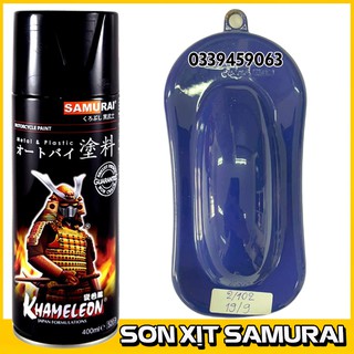 Sơn samurai màu xanh 9 - chai sơn xịt samurai màu xanh 19/9