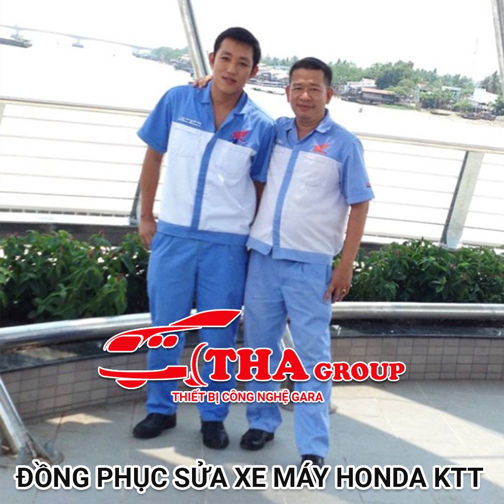 Đồng Phục Sửa Xe Máy Honda KTT Hàng May Theo Hãng