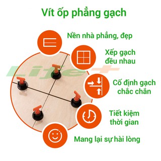 Túi 50/100 ke cân bằng ốp phẳng gạch, vít cân bằng ốp gạch