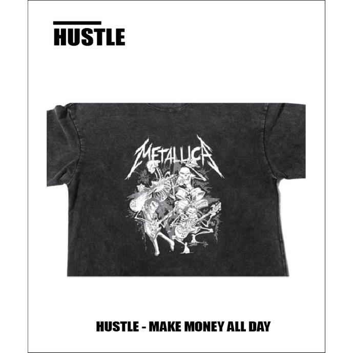 Áo thun VINTAGE Oversize METALLICA phong cách bụi bặm, Áo thun Washed METALLICA hottrend