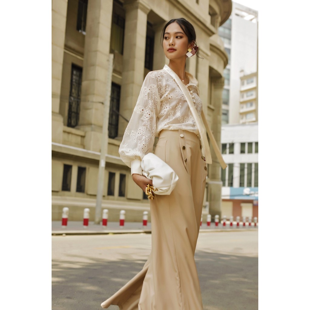 SÒ VINTAGE - KEL Quần culottes xẻ ống túi xéo | BigBuy360 - bigbuy360.vn
