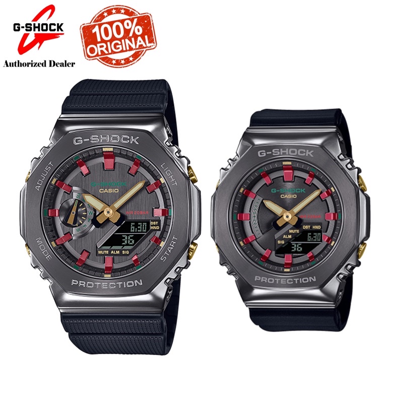 Đồng hồ thép Nhật Bản GM-2100 Đồng hồ thể thao thép GM-2100CH-1A Bộ đôi phiên bản giới hạn Gm2100 Dâ