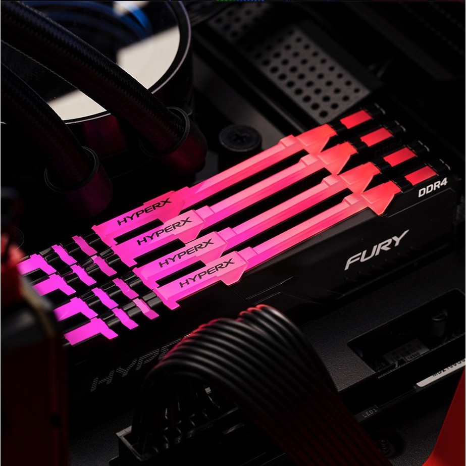 RAM Máy Tính KINGSTON HYPERX FURY DDR4 RGB 16GB 2*8 Bus 3200MHZ HX432C16FB3AK2/16 [Chính Hãng]