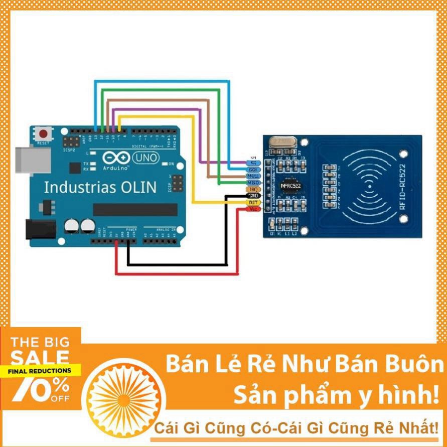 Mạch cảm biến RFID RC522 NFC 13.56Mhz - Module arduino