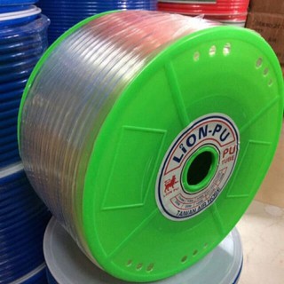 DÂY HƠI PU LION KHÍ NÉN ỐNG 8*12mm *100 MÉT - MÀU TRẮNG TRONG